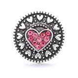 20MM love design Rhinestone  Metal snap buttons