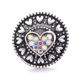 20MM love design Rhinestone  Metal snap buttons
