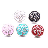 20MM life Tree design Rhinestone  Metal snap buttons