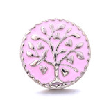 20MM life Tree design Rhinestone  Metal snap buttons