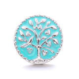 20MM life Tree design Rhinestone  Metal snap buttons