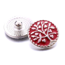 20MM life Tree design Rhinestone  Metal snap buttons