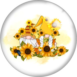 20MM Yellow Butterfly blessed  love  Print  glass snaps buttons