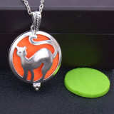 73cm chain Tree of life magnetite alloy aroma diffuser necklace owl photo box pendant carved hollow essential oil pendant