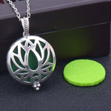 73cm chain Tree of life magnetite alloy aroma diffuser necklace owl photo box pendant carved hollow essential oil pendant