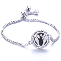 Stainless Steel Hollow Aromatherapy Openable Essential Oil Bracelet Tree of Life Adjustable Size Perfume Bracelet