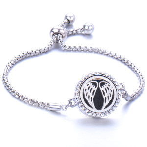 Stainless Steel Hollow Aromatherapy Openable Essential Oil Bracelet Tree of Life Adjustable Size Perfume Bracelet