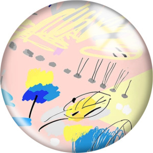 20MM pattern Print  glass snaps buttons