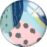 20MM pattern Print  glass snaps buttons