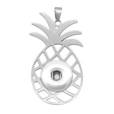Pineapple Stainless Steel Pendant fit snaps jewelry