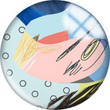 20MM pattern Print  glass snaps buttons