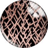 20MM Pink  pattern Print  glass snaps buttons