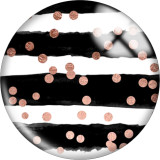 20MM Pink  pattern Print  glass snaps buttons
