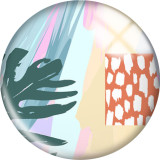 20MM pattern Print  glass snaps buttons