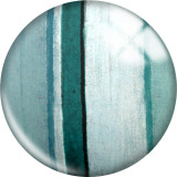 20MM Blue pattern Print  glass snaps buttons