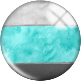 20MM Blue pattern Print  glass snaps buttons