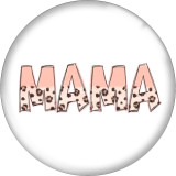 20MM MOM love MAMA  Print  glass snaps buttons