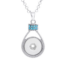 Necklace 80CM chain Colorful  metal  fit 20MM chunks snap button jewelry