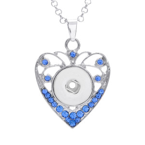 lOVE  Necklace 80CM chain Colorful  metal  fit 20MM chunks snap button jewelry