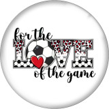 20MM love Basketball  Print  glass snaps buttons