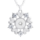 lOVE  Necklace 80CM chain Colorful  metal  fit 20MM chunks snap button jewelry