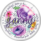 20MM words Flower geegee gaga Cat MOM Print  glass snaps buttons
