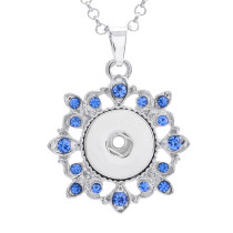 Necklace 80CM chain Colorful  metal  fit 20MM chunks snap button jewelry