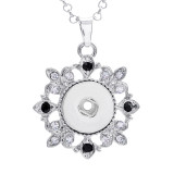 Necklace 80CM chain Colorful  metal  fit 20MM chunks snap button jewelry