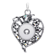 Love snap sliver Pendant  fit 20MM snap button jewelry