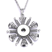 Necklace 80CM chain  metal  fit 20MM chunks snap button jewelry