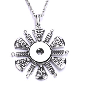 Necklace 80CM chain  metal  fit 20MM chunks snap button jewelry