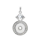 snap sliver Pendant  fit 20MM snap button jewelry