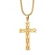 60CM Irish Knot Cross Stainless Steel Pendant Necklace