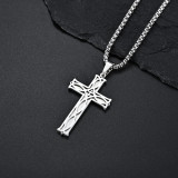 60CM Irish Knot Cross Stainless Steel Pendant Necklace