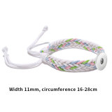 cotton and linen bracelet hand woven bracelet fit18&20MM  snaps jewelry
