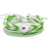 Handmade Cotton and Linen Braided Multilayer Bracelet fit18&20MM  snaps jewelry