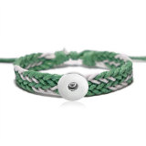 cotton and linen bracelet hand woven bracelet fit18&20MM  snaps jewelry