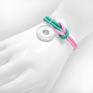 Concentric knot Milanese rope bracelet personality color fit18&20MM  snaps jewelry