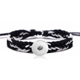 cotton and linen bracelet hand woven bracelet fit18&20MM  snaps jewelry