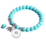 Bohemian Women's Pink Crystal Beaded Jewelry Elephant Owl Pendant Bracelet fit18&20MM  snaps jewelry