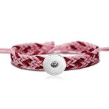 cotton and linen bracelet hand woven bracelet fit18&20MM  snaps jewelry