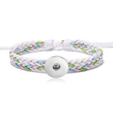 cotton and linen bracelet hand woven bracelet fit18&20MM  snaps jewelry