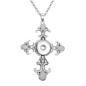 Necklace 80CM chain  metal  fit 20MM chunks snap button jewelry