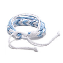 Handmade Cotton and Linen Braided Multilayer Bracelet fit18&20MM  snaps jewelry