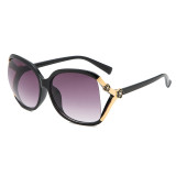 Large Frame Sunglasses Retro Camellia Glasses Fashion Rose Sunglasses