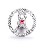 ribbon 20MM  design Rhinestone  Metal snap buttons