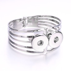 Metal 1 buttons snap silver bracelet fit 18&20MM snap button jewelry