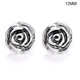 rose flower 12MM  design  Metal snap buttons