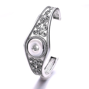 Metal 1 buttons snap silver bracelet fit 18&20MM snap button jewelry