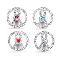 ribbon 20MM  design Rhinestone  Metal snap buttons